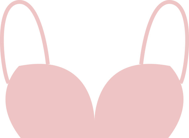 白色背景上的粉色胸罩图片下载