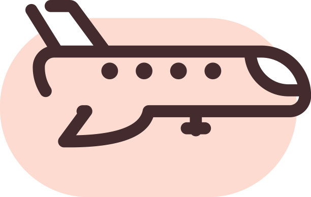 白色背景上的粉色飞机图片下载