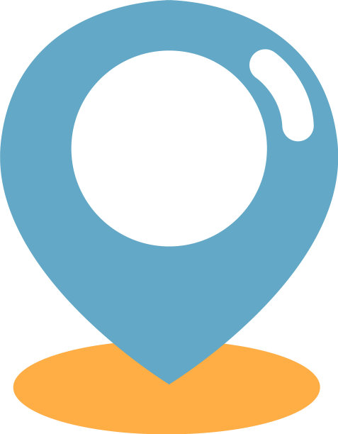 白色背景上的夏季定位别针图片下载