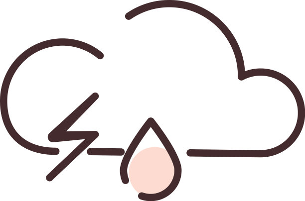 雷声伴着白色背景下的雨图片下载