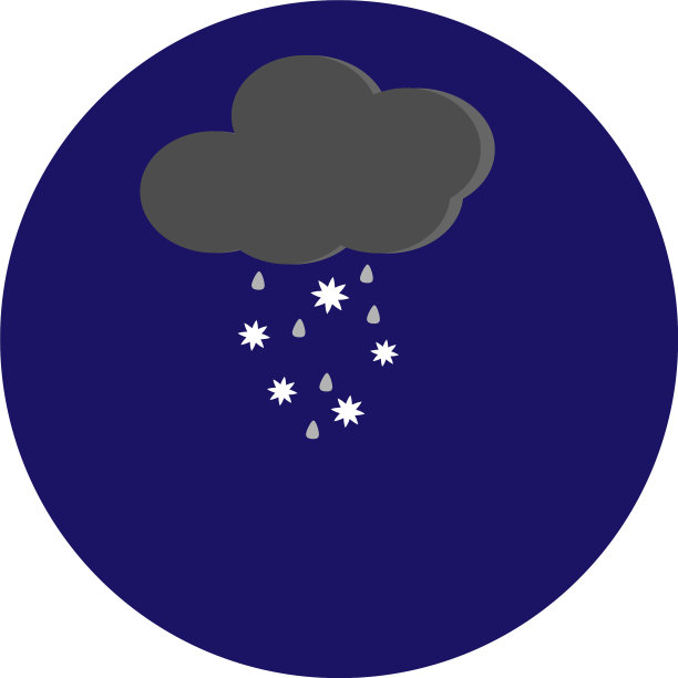 白云背景下的飘雪图片下载