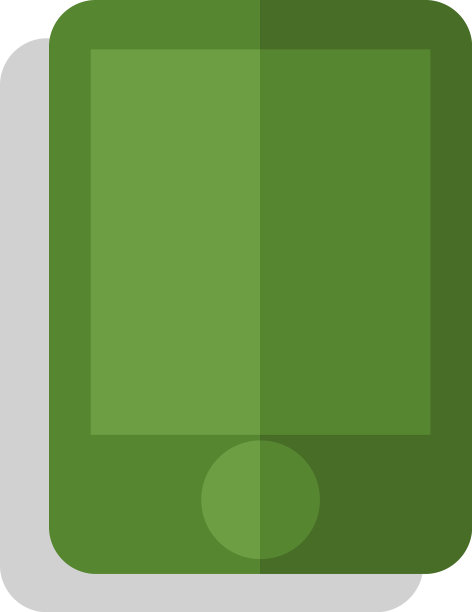 白色背景的绿色商务电话图片下载