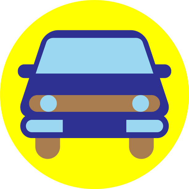 白色背景的蓝色家用汽车图片下载