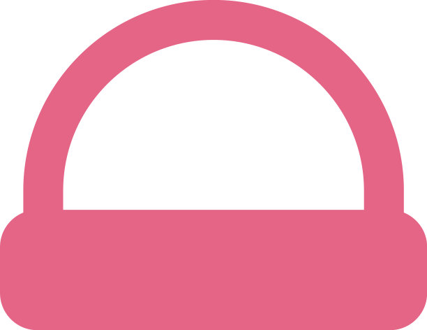 白色背景下的粉色冬帽图片下载