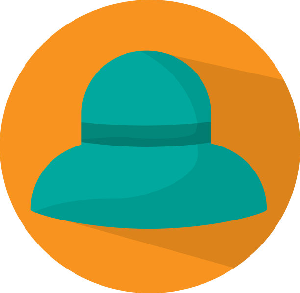 白色背景的绿色夏帽图片下载