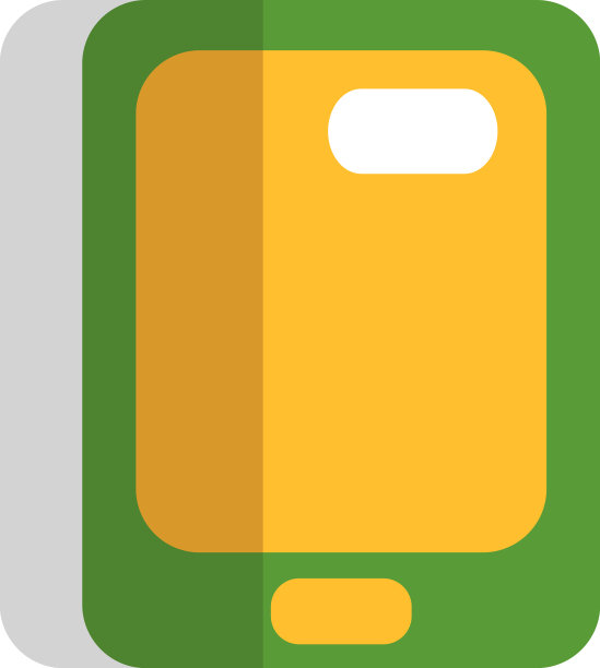 白色背景的绿色手机图片下载