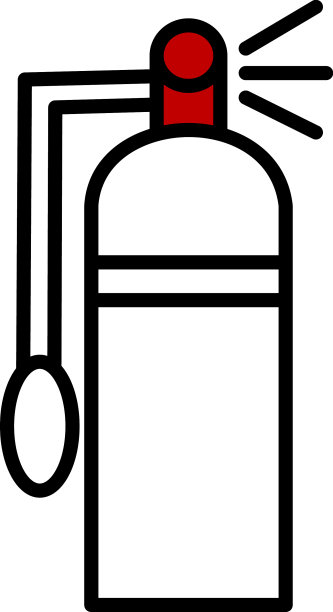 白色背景的灭火器图片下载