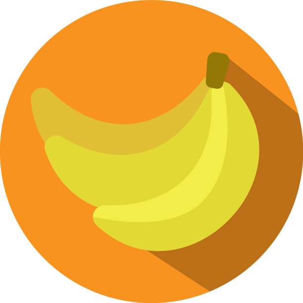 白色背景上的黄色香蕉图片下载
