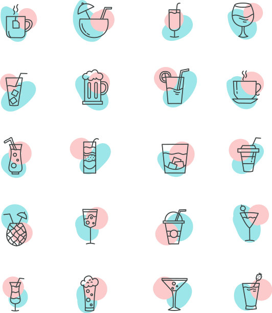 白色背景的派对饮料图片下载