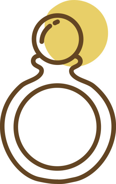 白色背景上的金戒指图片下载