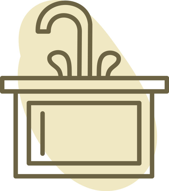 白色背景的厨房水槽图片下载