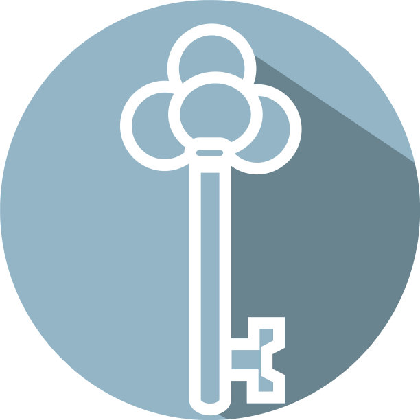 白色背景上的漂亮钥匙图片下载