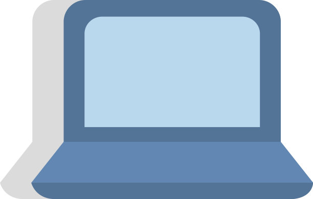 白色背景的商务笔记本电脑图片下载