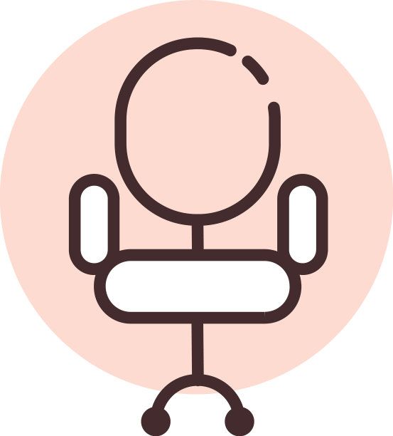 白色背景的办公椅图片下载