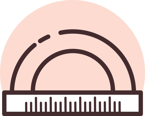 白色背景的办公角尺图片下载