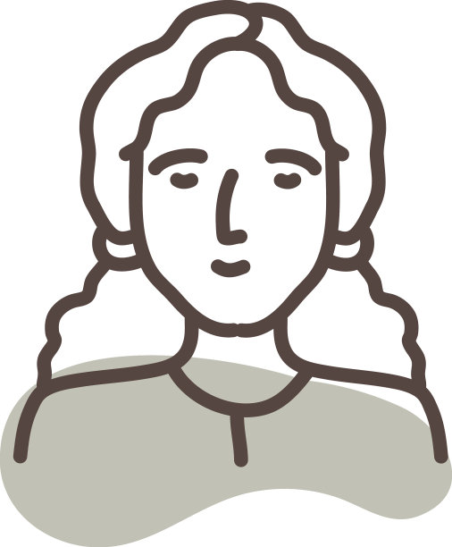 女孩卷着头发扎着辫子在白色图片下载