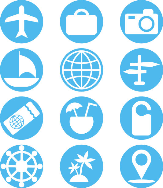 在白色背景下环游世界图片下载