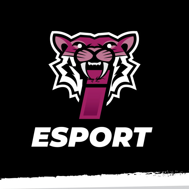 老虎吉祥物运动会徽，字母i会徽设计，老虎动物吉祥物头部矢量插画会徽图片下载