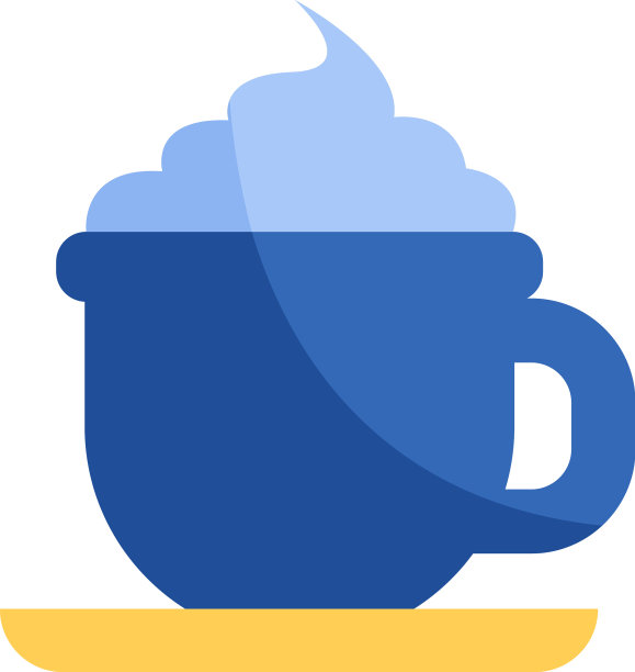 白色背景的冬季咖啡图片下载