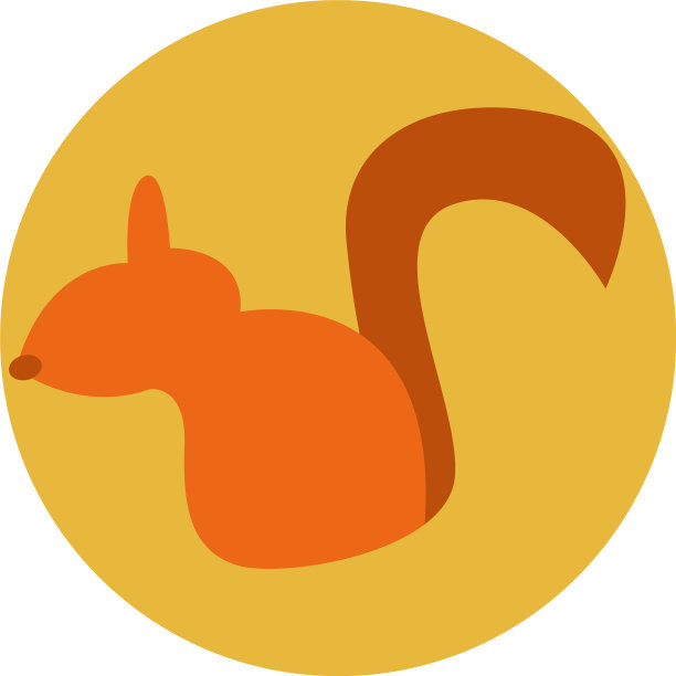 白色背景的棕色松鼠图片下载