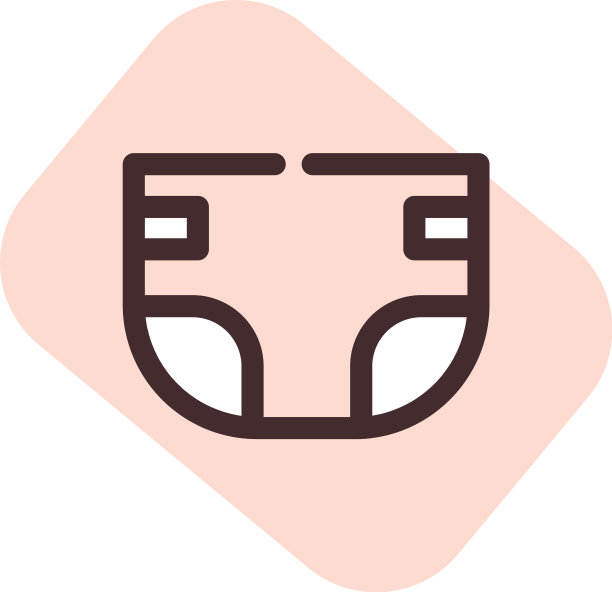 白色背景的婴儿尿布图片下载