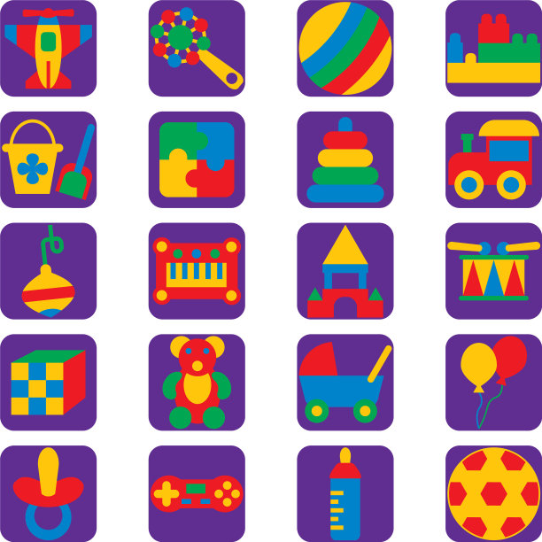 白色背景的婴儿玩具图片下载