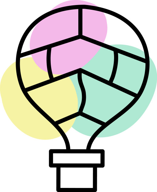 白色背景上的赛车热气球图片下载