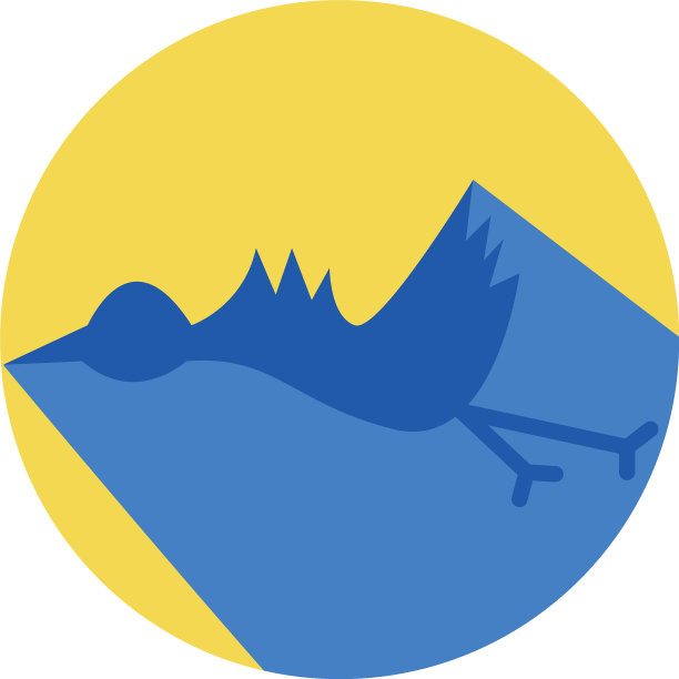 白色背景下的蓝色野鸭图片下载