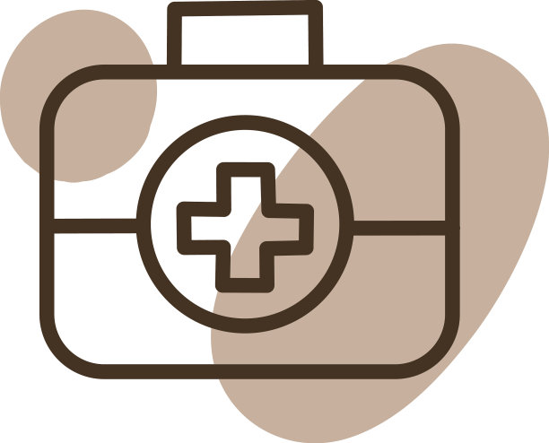 白色背景的野营急救箱图片下载