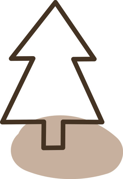 在白色背景的树林里露营图片下载