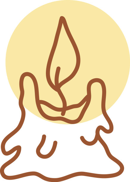 白色背景上融化的燃烧蜡烛图片下载