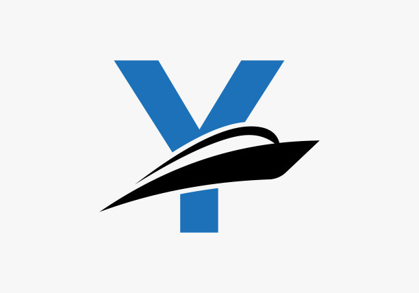 字母Y船舶帆船符号。航海船帆船图标图片下载