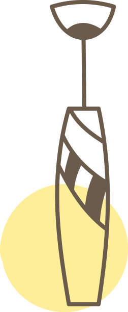 白色背景上的时尚吊灯图片下载