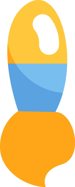 白色背景上的画笔图片下载