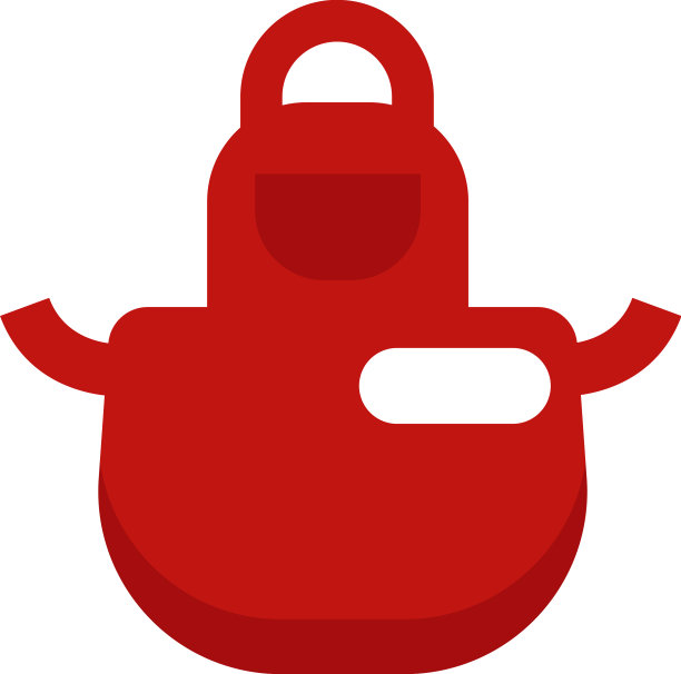 白色背景的烹饪围裙图片下载