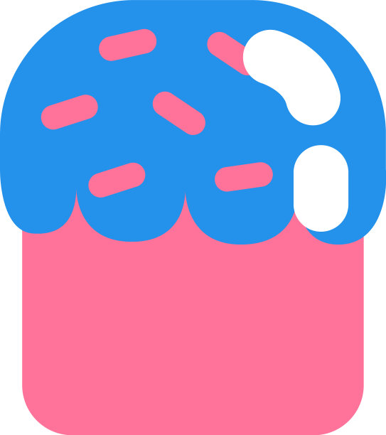 白色背景的复活节蓝粉蛋糕图片下载