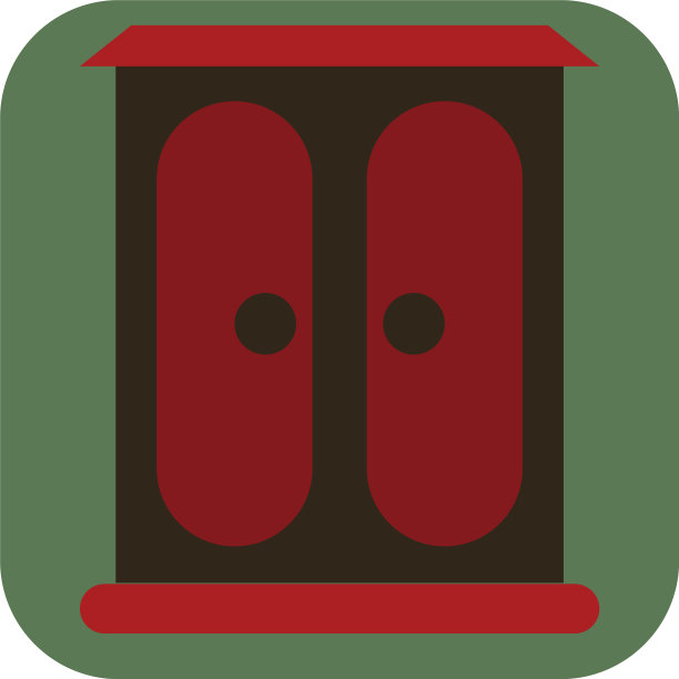 白色背景下的红色衣柜图片下载