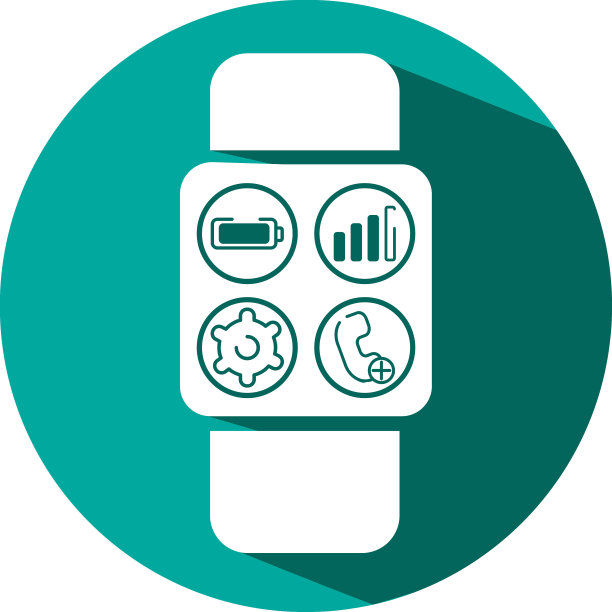 白色背景的智能手表硬件图片下载