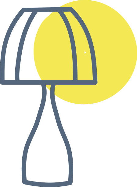 白色背景的床头柜房间灯图片下载