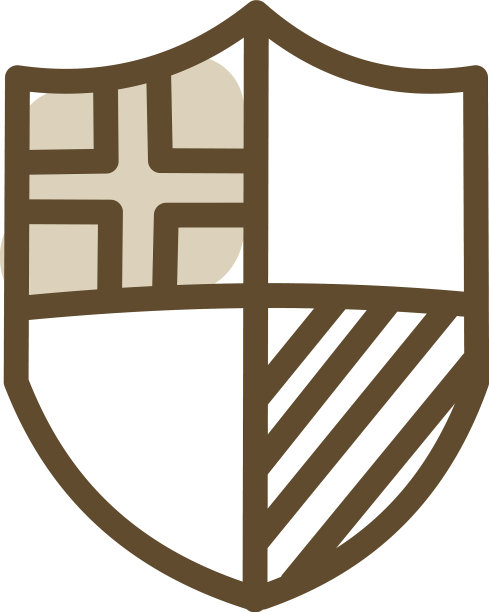 白色背景上的中世纪王国旗帜图片下载