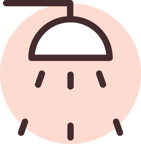 在白色背景下洗热水澡图片下载