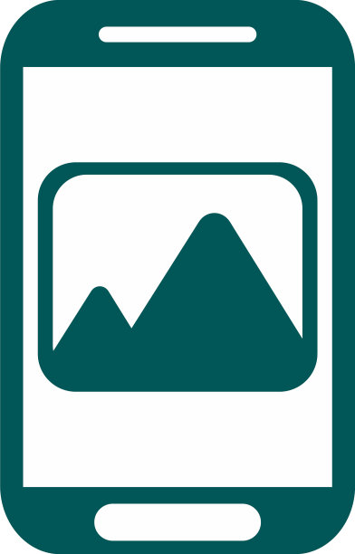 白色背景的智能手机画廊应用程序图片下载