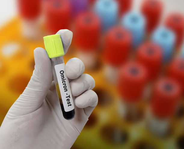 Omicron B.1.1.529测试，实验室背景。图片下载