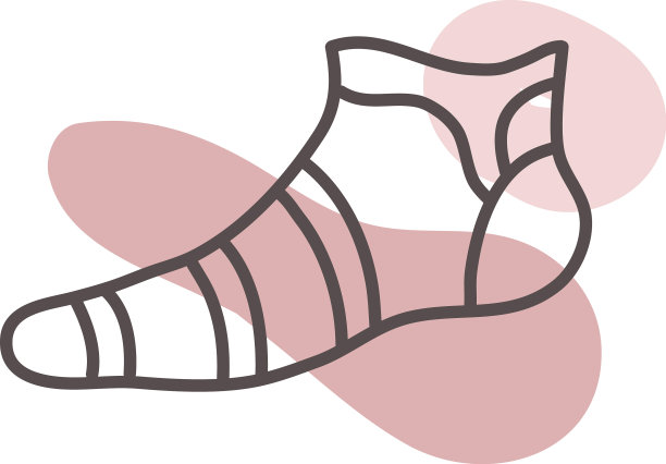 白色背景上的短袜图片下载