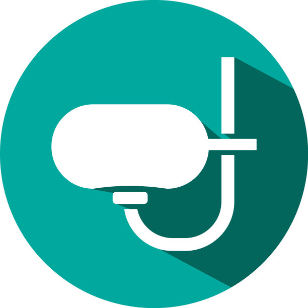 白色背景的潜水面罩图片下载