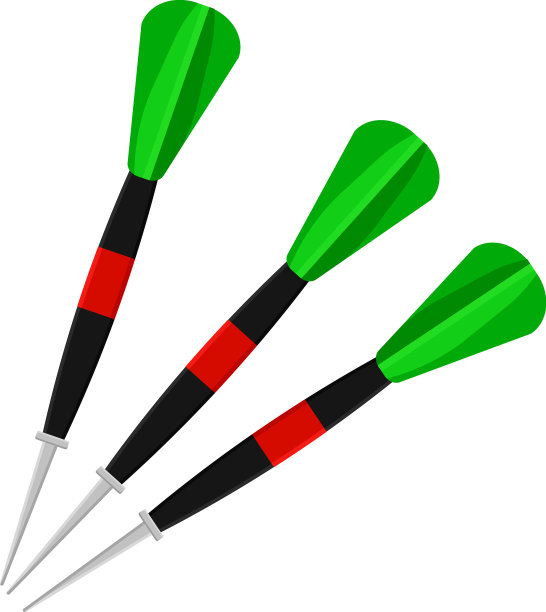 白色背景上的绿色飞镖箭头图片下载