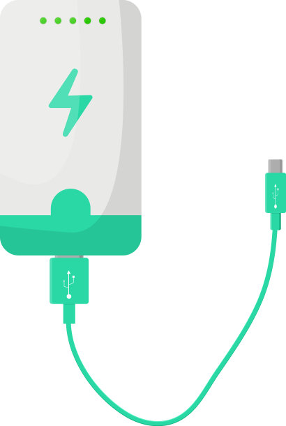 白色背景的便携式充电宝图片下载