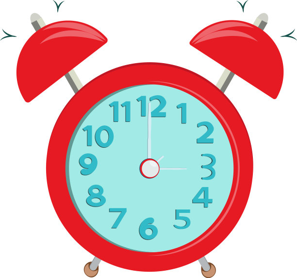 白色背景的闹钟图片下载