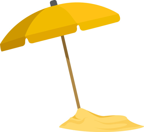 白色背景的沙滩伞图片下载