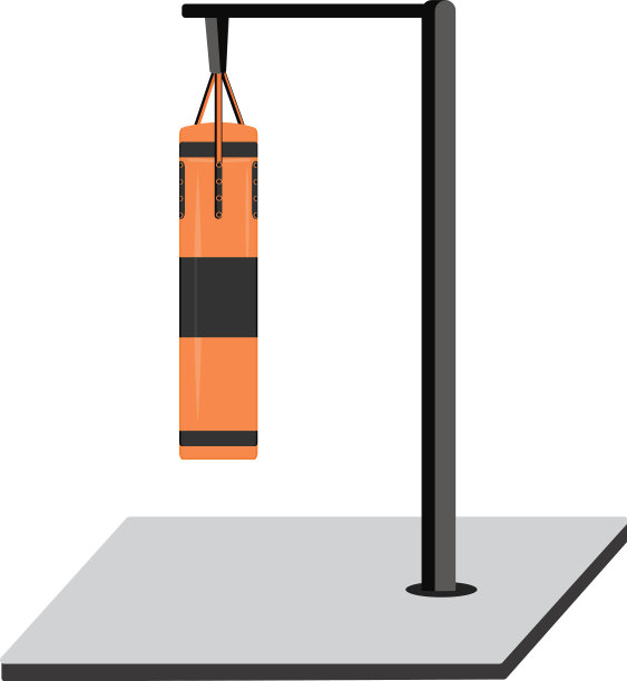 白色背景的拳击袋图片下载